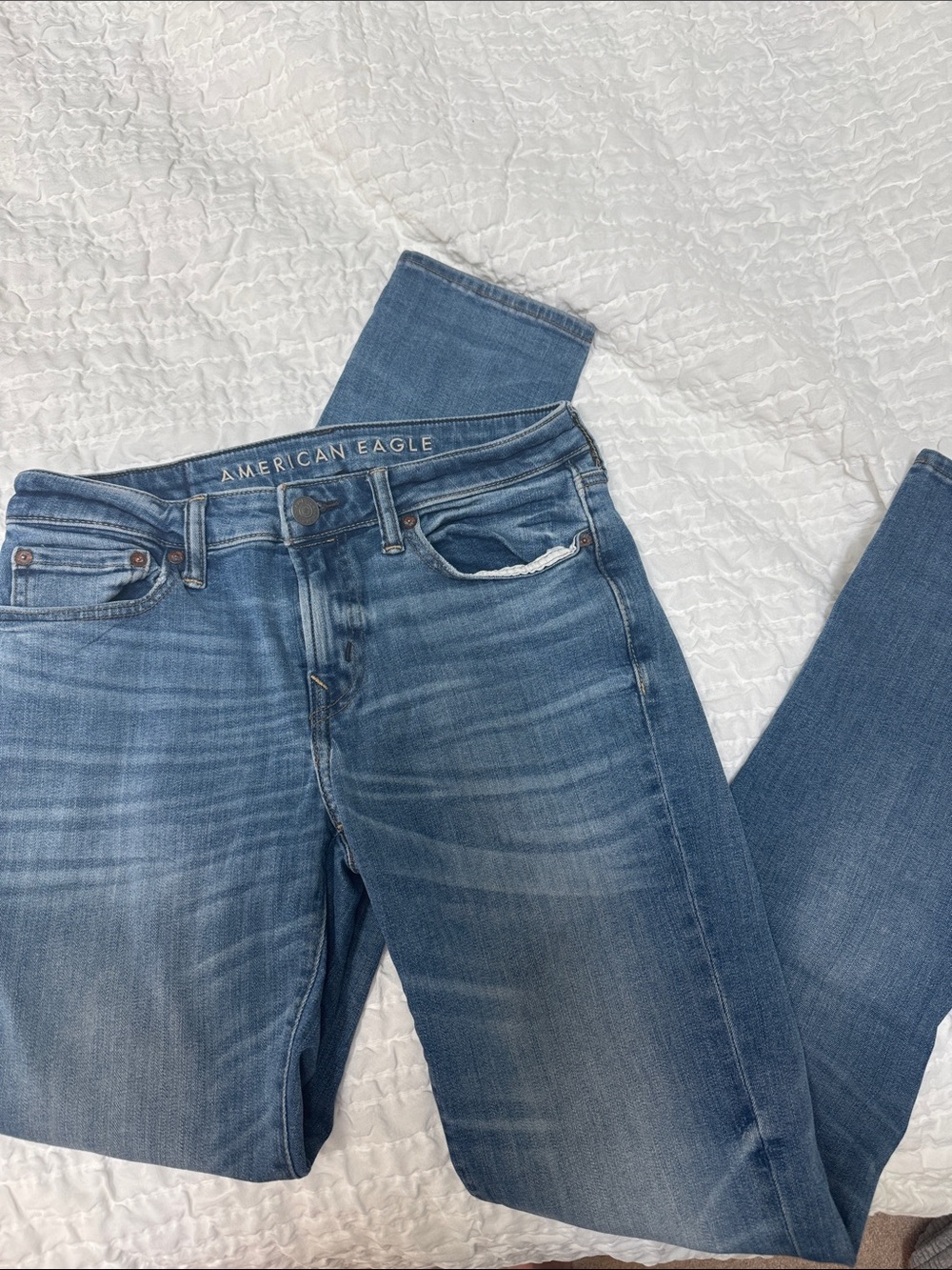 American Eagle Outfitters mens Light Blue SLim Jeans